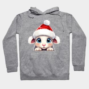 Christmas Peeking Baby Sheep Hoodie